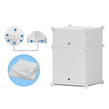 Armadio semplicità Partition Comodino Locker di plastica a 3 Strati Withdoor Angolo Scaffali Abbigliamento Home Camera Bianco 75X37X75CM MXJ61