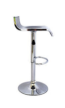 Yellowshop - Sgabelli Girevoli Nero E Cromato Sgebello Disign Ergonomico Regolabile Direzionale con Schienale E Poggiapiedi da Bar Pub Studio Ufficio Cucina Modello Plex Coppia (2 Pezzi)