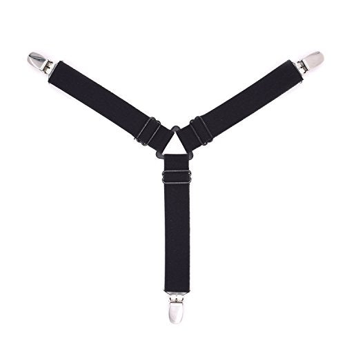 4pcs Lenzuolo della Clip Elastici Copertura Coperte Pinze Holder di Fissaggio Materasso Cinture di Stabilizzazione Slip-Resistente Clip Nero
