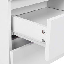 Cassettiera Camera Letto, Comodino da Letto Comodino Moderno Comodino con 3 Cassetto, 45 x 38.2 x 56 cm, Bianco