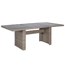 Festnight Set da Pranzo da Giardino con Lettini, Tavolo Sedie da Giardino in Polyrattan, Set Mobili da Giardino Marrone 9 pz