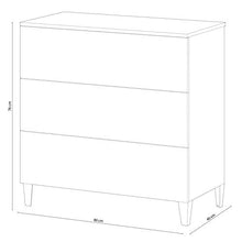 13Casa - Corinto A2 - Comò in Melamina, 80x40x80 h cm, Bianco