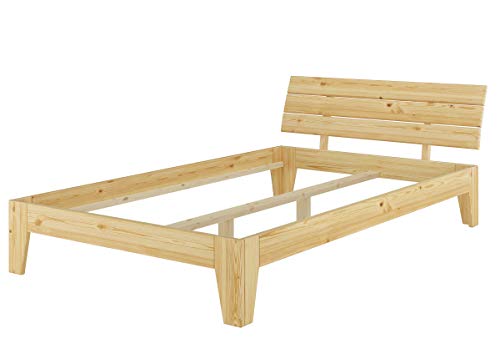 Erst-Holz Solido Telaio Letto in Pino massello 120x200 Senza doghe e Materasso 60.62-12oR