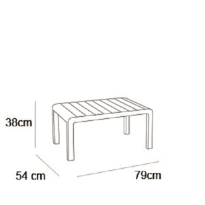 Keter Delano Lounge Set, Set Mobili da Giardino con Divano 2 Posti 2 Poltrone e Tavolino, Cappuccino