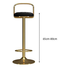 CMX-Barhocker Sgabello da Bar Regolabile in Altezza Sgabello da Bar Girevole Moderno Airlift con schienali, Sedia da Bar in Velluto per tavoli da Cucina
