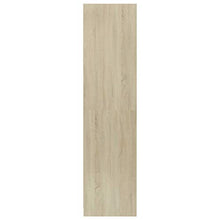 Armadietto aperto per appendere e riporre vestiti, con 3 ripiani e 1 barra per camera da letto, finitura color rovere, 50 x 50 x 200 cm