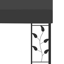 Tidyard Gazebo da Giardino, Gazebo per Esterno, Gazebo con Tenda Laterale, Gazebo Ferro 4x3x2,25 m