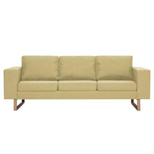 vidaXL Divano a 3 Posti Elegante Comodo Sofa Triplo per Casa per Ufficio Poltrona da Tre Persone Arredo per Salotto Arredamento in Tessuto Verde