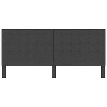 Tidyard Testiera Letto Trapuntata Grigio Scuro in Tessuto 200x200 cm,Comodo e Facile da Pulire