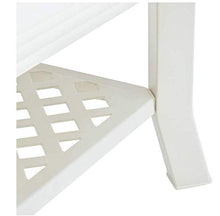 Tomaino Tavolo da appoggio Esterno in plastica Rettangolare 90 x 60 x 46 cm (Bianco)