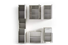 Homexperts LIDO - Mobile sottolavabo in melamina, in calcestruzzo bianco, 60 x 59 x 31,5 cm (L x A x P)