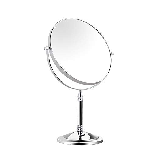 specchio trucco,specchio trucco,Specchio per trucco a led da 6 pollici con luce, ricarica usb, specchio per trucco multifunzione da tavolo con luce di riempimento intelligente, argento brillante