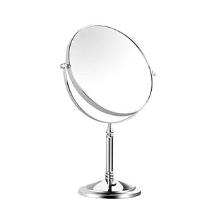 specchio trucco,specchio trucco,Specchio per trucco a led da 6 pollici con luce, ricarica usb, specchio per trucco multifunzione da tavolo con luce di riempimento intelligente, argento brillante