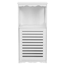 Niunion Armadietto da Bagno, Legno Lavagna in plastica Armadio ad Angolo Elegante Bagno Organizzatore di stoccaggio Scaffale Scaffale Mobili per la casa Bianco