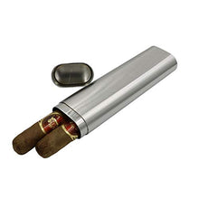 Minmin Sigaro il tubo di spessore in acciaio inossidabile Cigar Box Oval sigillato portatile di immagazzinaggio del metallo del tubo, 185x47x28mm accessori del sigaro (Size : 185x47x28mm)