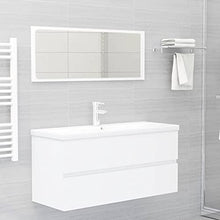 vidaXL Set Mobili da Bagno 2 pz Bianco e Rovere Sonoma in Truciolato