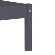 SKM Giroletto con 4 Cassetti Grigio in Massello di Pino 140x200 cm (40.1kg)