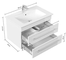 Mobile bagno con lavabo Villeroy & Boch Venticello 80cm antracite satinato