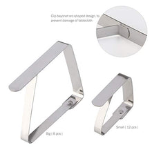 DOITOOL 20Pcs Tovaglia Clip Regolabile in Acciaio Inox Copertura di Tabella Morsetti Titolari Tabella Panno di Clip per Tavoli all' Aperto Picnic Tavoli Ristorante Matrimoni Festa di