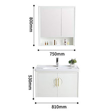 ZoSiP Set di Mobiletti Specchio e Lavabo Bagno Lavabo Bacino Bagno Armadio in Legno massello Cabinet per armadietto per armadietto Specchio Combinazione Impermeabile e umidità
