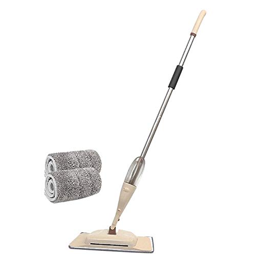 SSAYY Mop Mop da Pavimento A Spruzzo A 360 Gradi con 2 Cuscinetti in Fibra per Piastrelle per La Casa Pulizia del Pavimento   Cucina Camera da Letto Soggiorno Pulizia Mop