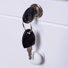 LICHUAN comodino comodino in legno massello con chiave 2 strati 1 cassetto comodino camera da letto mobili armadio portaoggetti cestino fine tavolo facile da montare