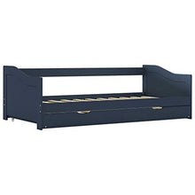 BIGTO - Divano letto estraibile, in legno di pino massello, 90 x 200 cm, colore: Grigio