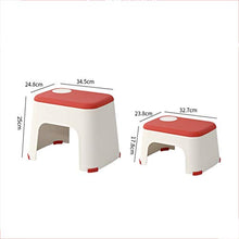 H-M-Shelf Sgabello di plastica Antiscivolo Sgabello Addensato Sgabello Domestico Soggiorno Sgabello Sgabello Cambio Sgabello Sgabello Bagno Bagno Sgabello da Bagno 32.7x23.8x17.8 cm, 34.5x24.8x25cm