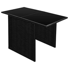 FAMIROSA Set da Bistrot 3 pz con Cuscini in Polyrattan Nero-2484