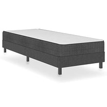 FAMIROSA Letto a Molle Grigio Scuro in Tessuto 80x200 cm-4704