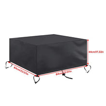 ValueHall Copertura per Braciere Rettangolare Copertura Quadrata per Braciere da Giardino Fire Pit Cover Tessuto Oxford Copertura del Pozzo del Fuoco V1C06 (84 x 84 x 44cm)