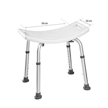 Sgabello Doccia Antiscivolo Regolabile In Altezza, Sgabello Doccia Per Anziani E Disabili, Sgabello Bagno Anti Scivolo Resistente Fino a 120 Kg, Altezza Regolabile Gambe In Metallo, Colore Bianco
