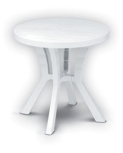 DIMAPLAST Tavolo TAVOLINO Rotondo Taddeo Bianco 70X70 ARREDO Giardino Bar 000663