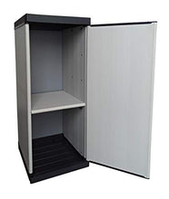 Buyly Armadio/Portabombole per Interno ed Esterno a 1 Anta con Ripiani Regolabili in Altezza, 34 x 39.5 x 85 cm