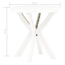 SKM Tavolo da Bistrot Bianco ?70 cm in Plastica