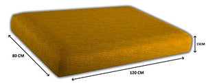 Confezione risparmio 2 posti + 2 cuscini Schienali per divano pallet / euro pallet | Rimovibile | Interni ed esterni | Colore senape | Schiuma ad alta densità.