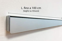 ALUCABINA Arredo Orizzontale con Due Porta Bottiglie da Champagne e Due Porta Bicchieri e Calici, Due Barre Porta Utensili L.100cm. Prodotto Artigianale Made in Italy in Alluminio di Alta QUALITA'.