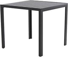 Tavolo da Giardino Tavolo da Pranzo in Alluminio Polywood 70 x 125 cm Grigio Fantastic