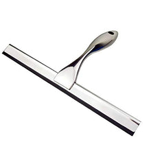 ShinyAmber Glass Wiper Detergente per vetri per vetri in Acciaio Inossidabile Maniglia per Raschietto Pulizia tergicristallo Lavavetri Doccia Specchio per Bagno (Silver, 25 * 17 * 4cm)