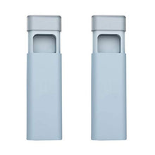 HEALLILY mini portapillole dispenser di medicinali 3 scomparti porta pillole portaoggetti scatola di subpackaging per viaggi giornalieri a casa 2 pz (blu)