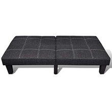 vidaXL Divano Letto Regolabile in Tessuto Nero Soggiorno Casa Salotto Sofa