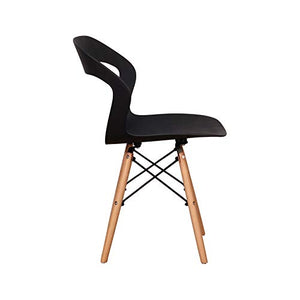 Sedie da pranzo Set di 6 Sedie da ufficio per sala da pranzo Soggiorno Cucina Sedie da toeletta con schienale alto per camera da letto (Black E6)