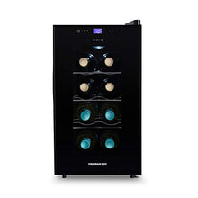 IKOHS WINECOOLER S - Cantinetta da 8 bottiglie, 23 l, 60 W, luce LED, display digitale, 3 ripiani, doppio isolamento, zone di temperatura da 8 a 18 gradi, ripiani in acciaio inox