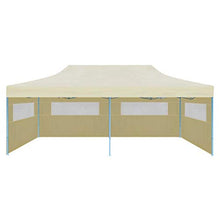 vidaXL Tenda per Feste Pop-up Pieghevole Impermeabile Crema Tendone Gazebo
