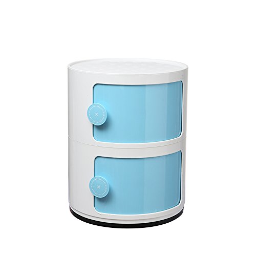 UMCCY Semplice plastica Libera Combinazione Locker con la Porta della Camera da Letto Bambini armadi del Comodino Snack Toy armadietto, 1, Due Blue