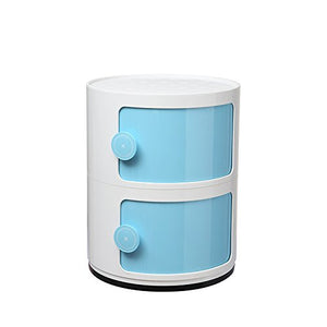 UMCCY Semplice plastica Libera Combinazione Locker con la Porta della Camera da Letto Bambini armadi del Comodino Snack Toy armadietto, 1, Due Blue