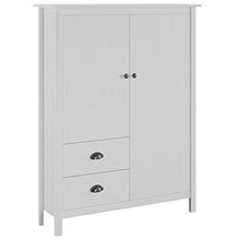 FAMIROSA Armadio a 2 Ante Hill Range Bianco 99x45x137cm in Legno di Pino Bianco