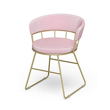 EXCLVEA Sedile per Trucco per Camera da Letto Salotto Rosa Vanity Sedie Accent Imbottito di Trucco Gambe feci con placcatura in Oro Metallo for Camera da Letto in Camera da Pranzo Cucina Patio