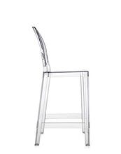 Kartell One More Sgabello, Policarbonato Trasparente o colorato in Massa, Cristallo, H. 65