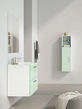 Randalsa Mobile Nexo 80 cm | Verde | 81 x 81 x 46 cm | Mobile con 2 cassetti + lavabo in Ceramica